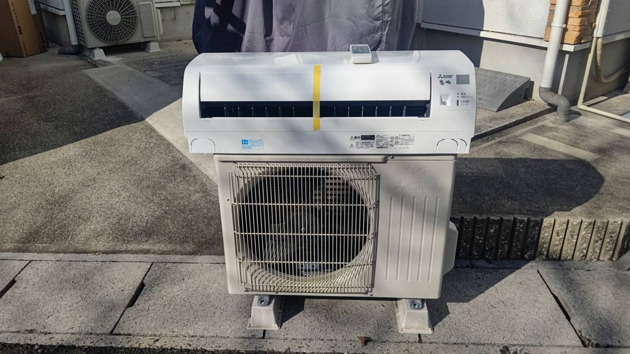 中古エアコン販売中です！｜三菱電機“霧ヶ峰”MSZ-GE2218-W６畳用です | ブログ | 滋賀でエアコン取り付けなら廣田電気