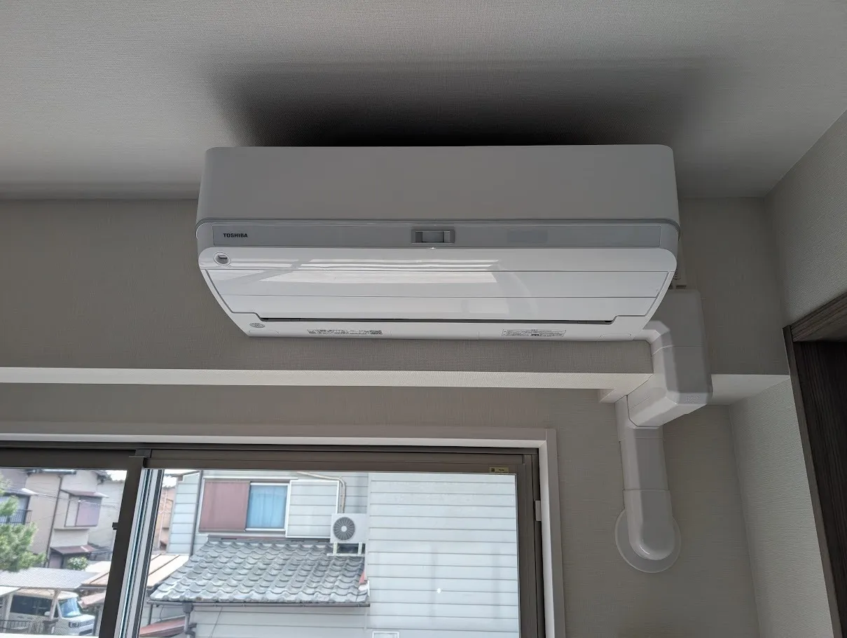 大津市内で新築マンションへエアコン引越し工事